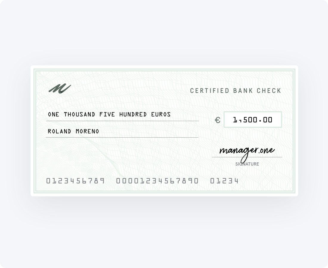 cheque de banque