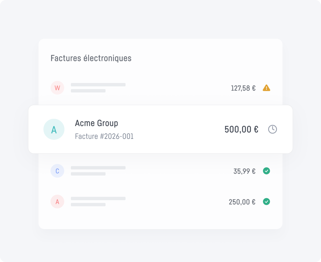 liste des factures électroniques